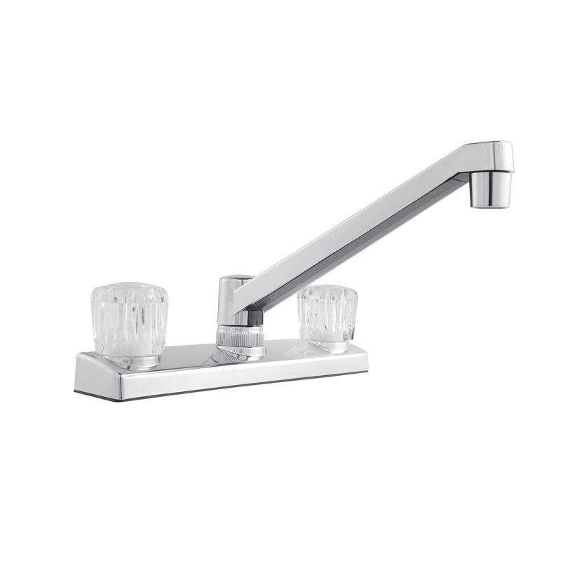 Nonmetal Double Acrylic Handle Kitchen Faucet