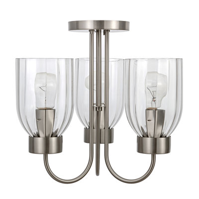Ribble Valley Glass Semi Flush Mount