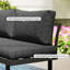Outsunny 4 Seater Garden Corner Sofa Set, 2 Loveseats, Charcoal Grey