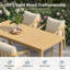 Ensemble repas d'extérieur en bois d'acacia 8 personnes Barkbridge avec coussins résistants à l'eau et trou pour parasol-131207453-131207458