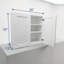 Armoire murale blanche avec tablettes réglables W3030