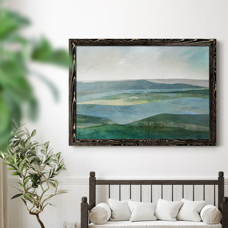 River Valley - Cadre photo, reproduction d'art sur toile, Noir, H 31 po x l 44 po x P 0,75 po