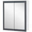Armoire à pharmacie de salle de bain avec miroir, armoire à miroir de salle de bain murale 27 po x 30 po, armoire de salle de bain murale avec rangement, portes doubles et 2 tablettes réglables
