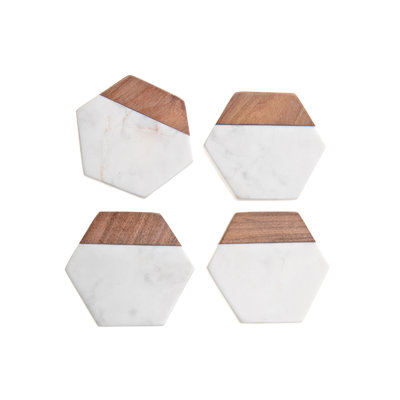 Marble 4 Piece Coaster Set