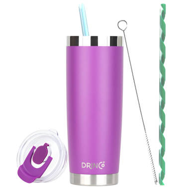 Blush Glam 24oz. Insulated Plastic Travel Tumbler Straw