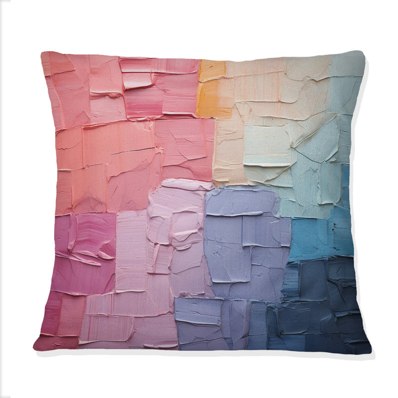 Abstract Patchwork III - Abstract Collages Printed Throw Pillow