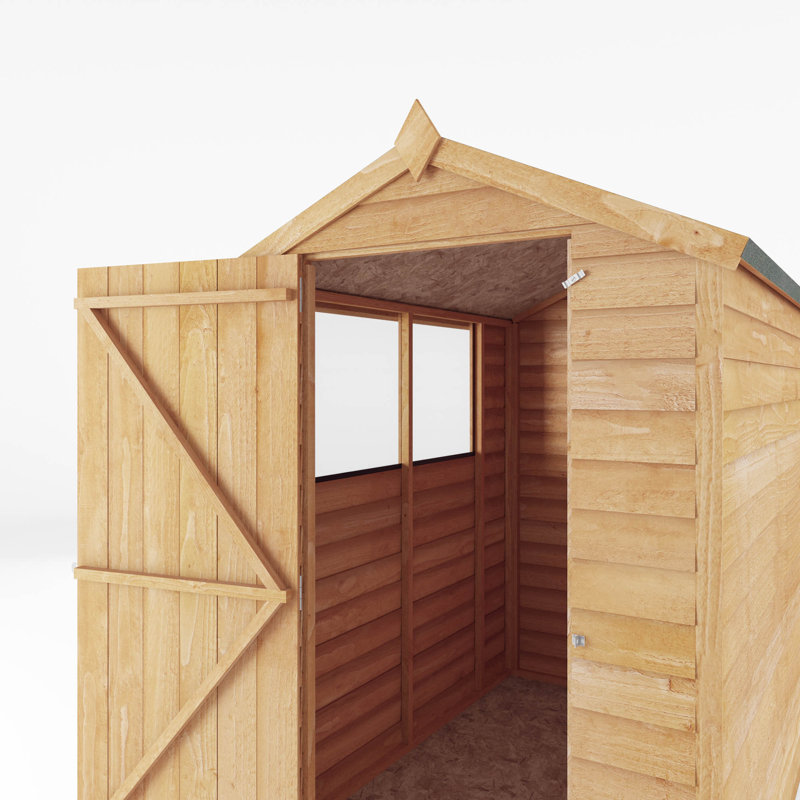 Mercia 6 x 4ft Overlap Apex Shed, No