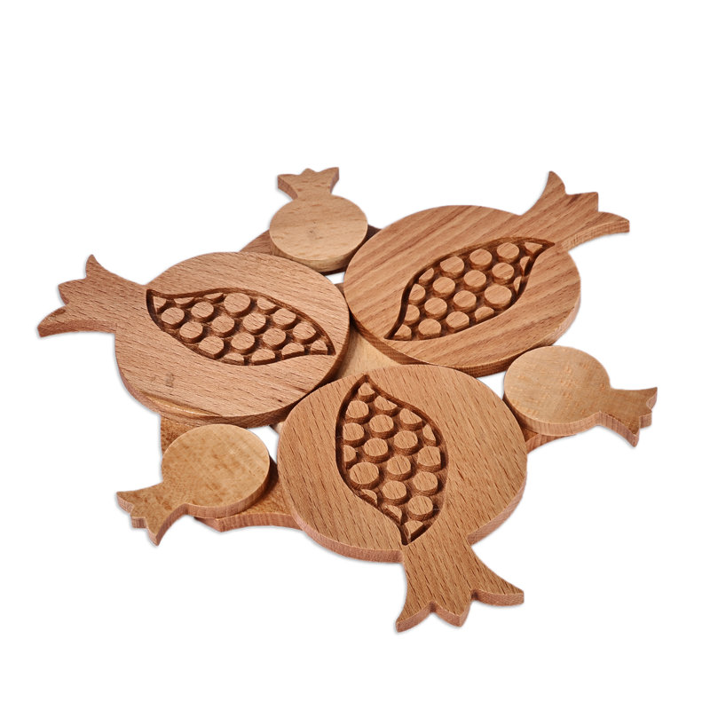 Loon Peak® Handmade Pomegranate Sensations Wood Trivet