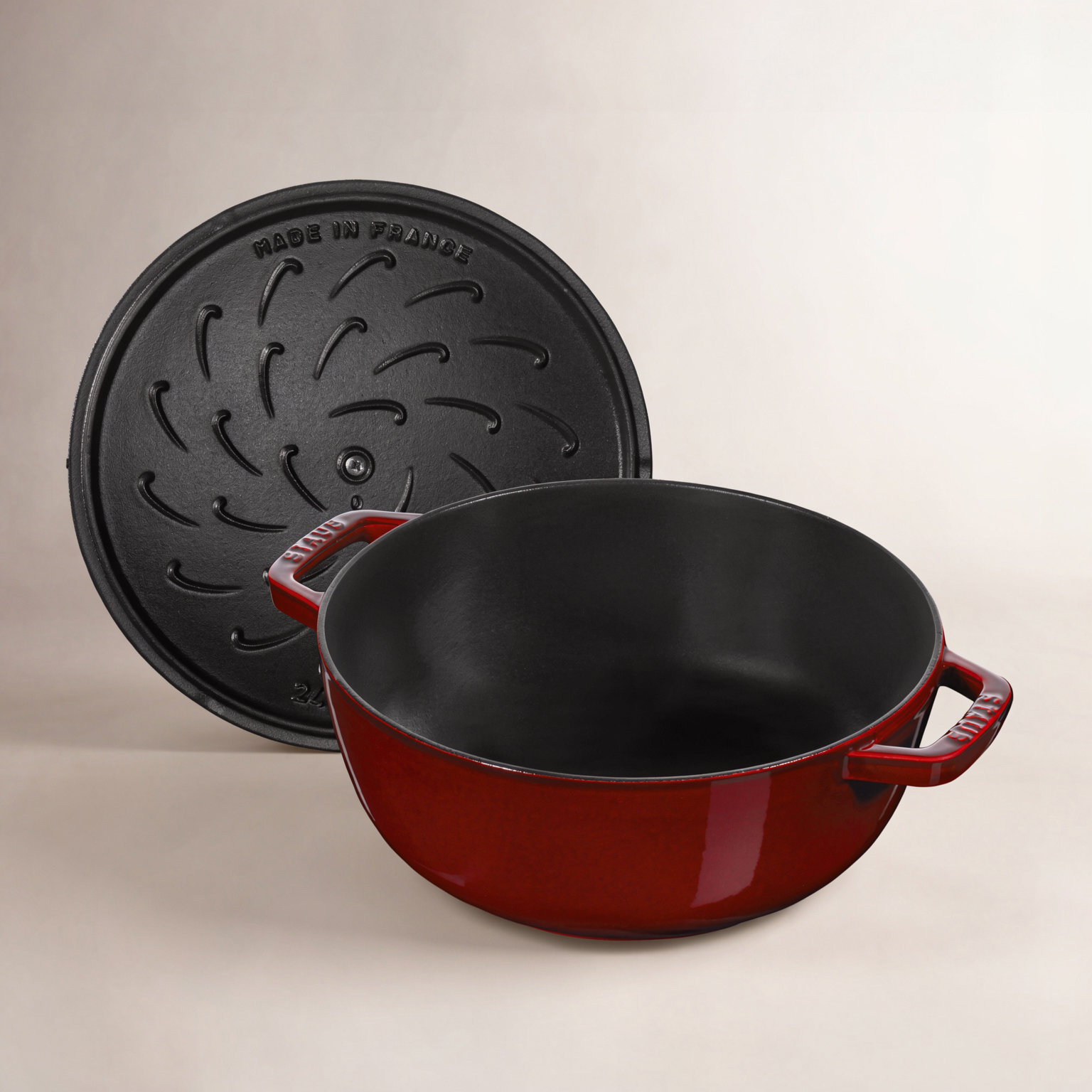Enameled Cast Iron Braiser, Grenadine
