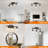 3 - Lights Semi Flush Ceiling With Adjustable Heads And Clear Glass Shades, Suitable For Dining Room, Living Foyer Black Color, Dimmable, Easy Installation Mounted Lighting Glass, For Indoor Areas-307901455