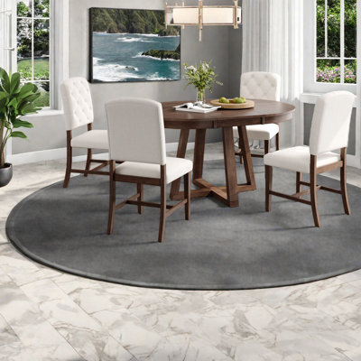 Extendable Dining Table Sets(must Include Both Table And Chair), Wood Retro Home