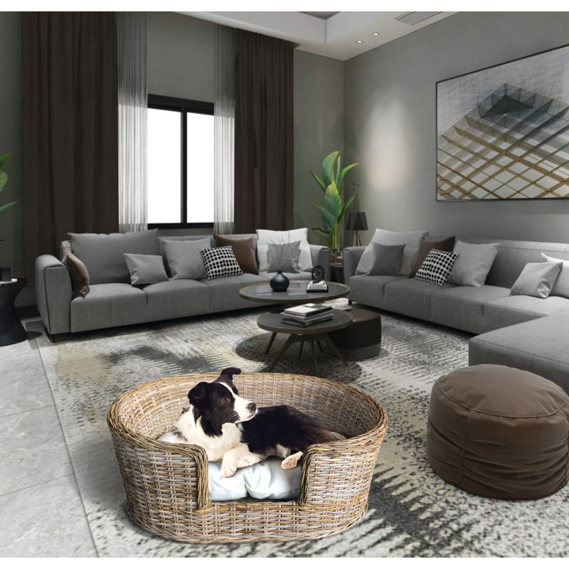 Hartzog Orthopedic Wicker Pet Bed
