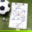 Tableau blanc d'entraînement de soccer à sec 15 "x 9" pour entraîneurs Scribbledo Soccer