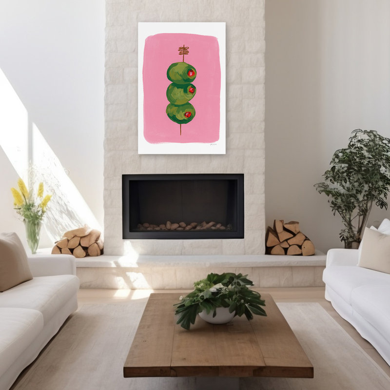 Elegant Olives I Art, art abstrait contemporain, H 48 po x l 32 po