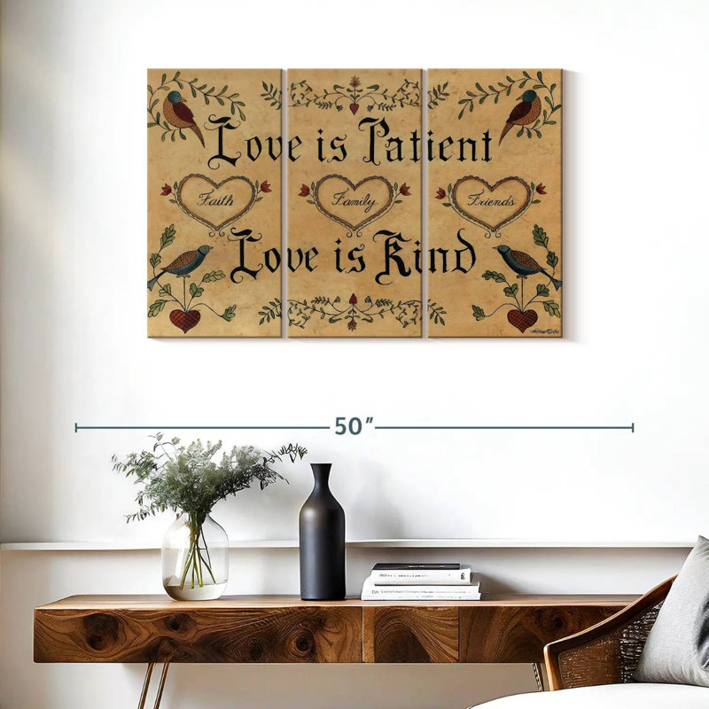 Tergel Love Is patient Kind, H 24 po x l 38 po