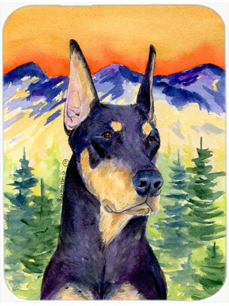 East Urban Home Doberman Head Glass Cutting Board