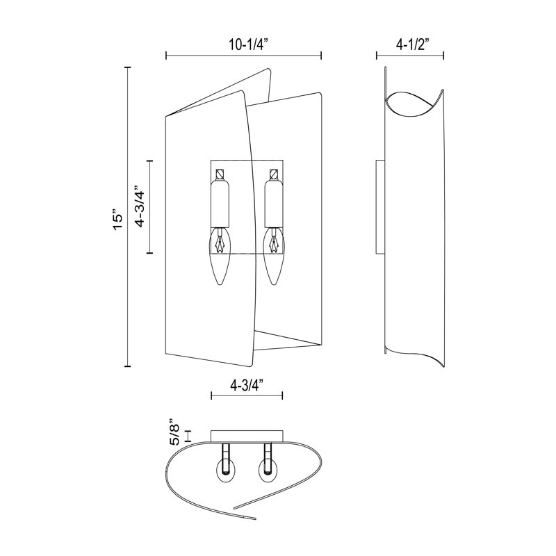 Parducci 2 - Light Bath Sconce, Vintage Brass