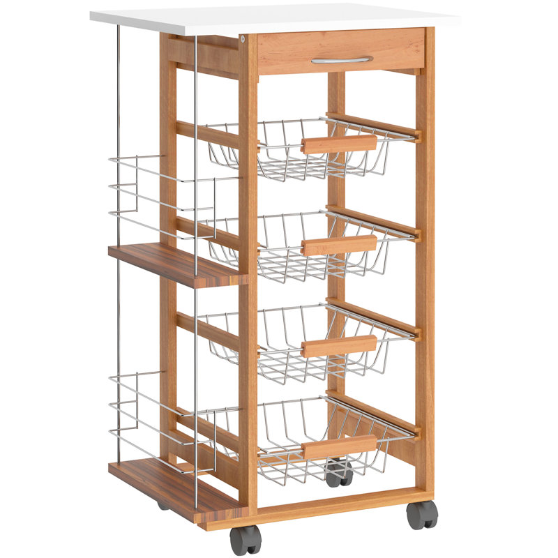 Wood Kitchen Trolley, Brown