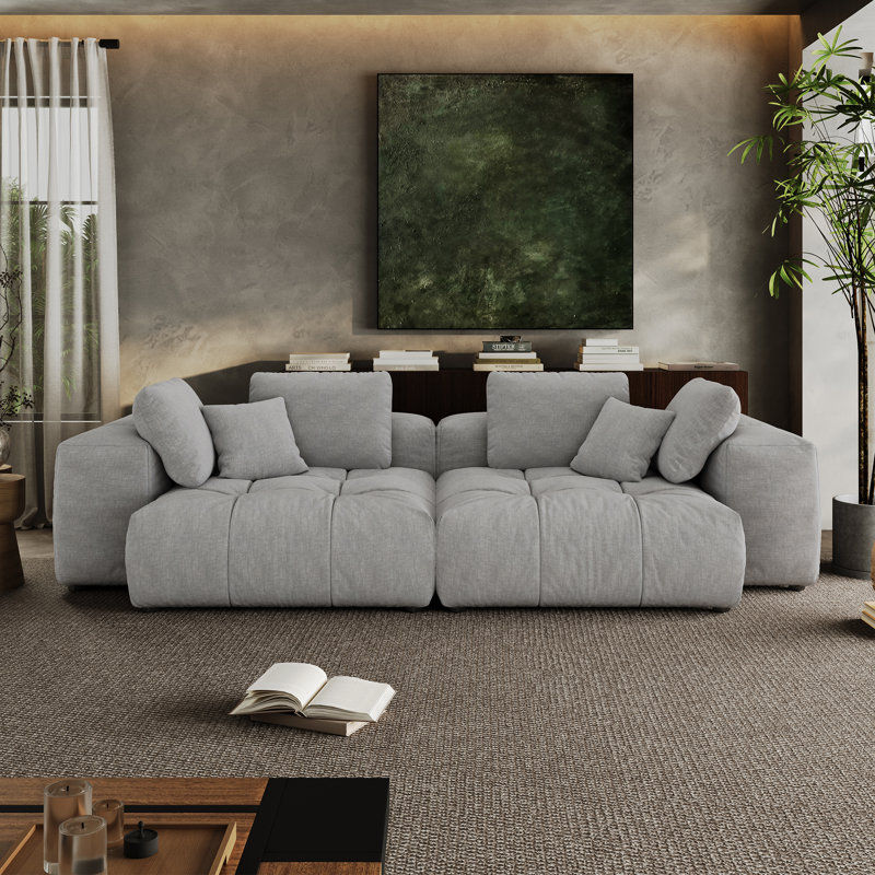 Canapé modulaire pour salon Manistique, Gris, 2