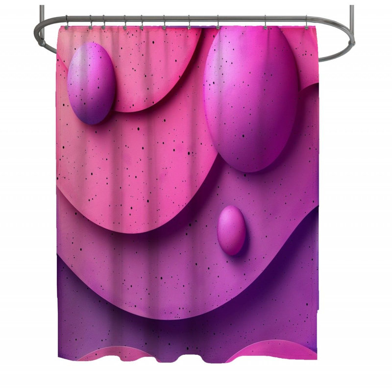 D Shapes Art Abstract Shower Curtain, 83"H x 70"W