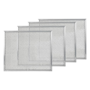 Filtres à graisse en aluminium pour hottes à conduit de 11,81 po x 14,33 po x 0,37 po compatibles avec les hottes de cuisine de 30 po de la collection Allure de Broan (paquet de 4) (Ensemble de 4)