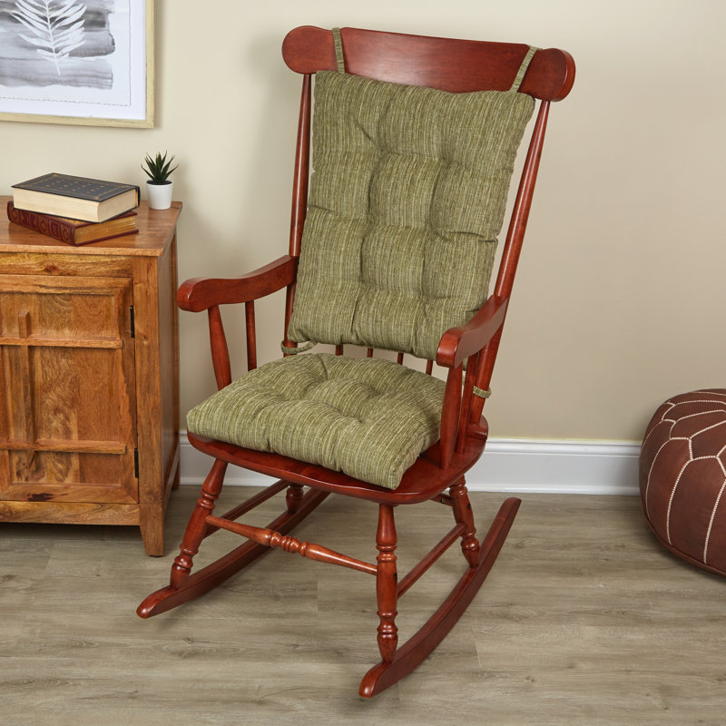 Ensemble de coussins de chaise berçante antidérapants, Vert jade