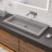ALFI brand ABCO40TR 40" Solid Concrete Gray Matte Trough Sink for the Bathroom