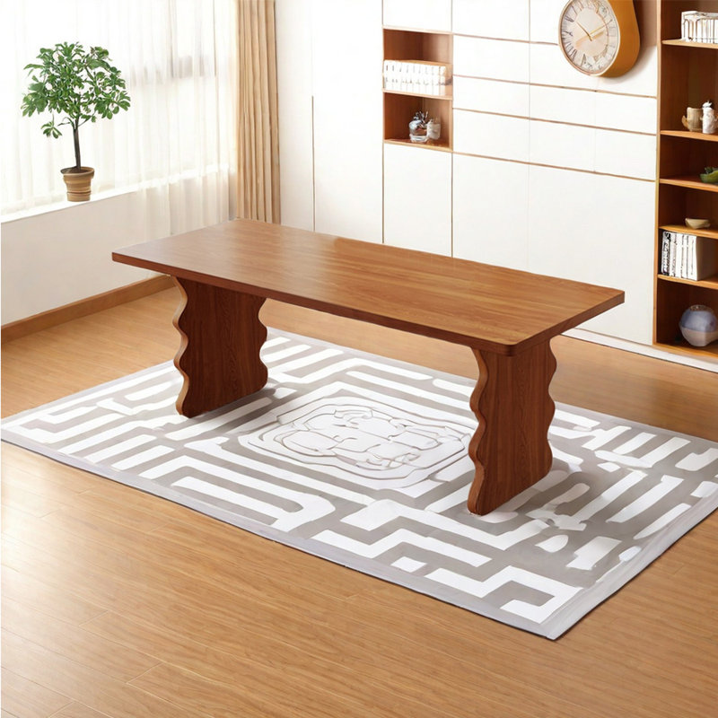 Riol Cherry Solid Wood Dining Table, 29.53" H x 27.56" W x 62.99" L