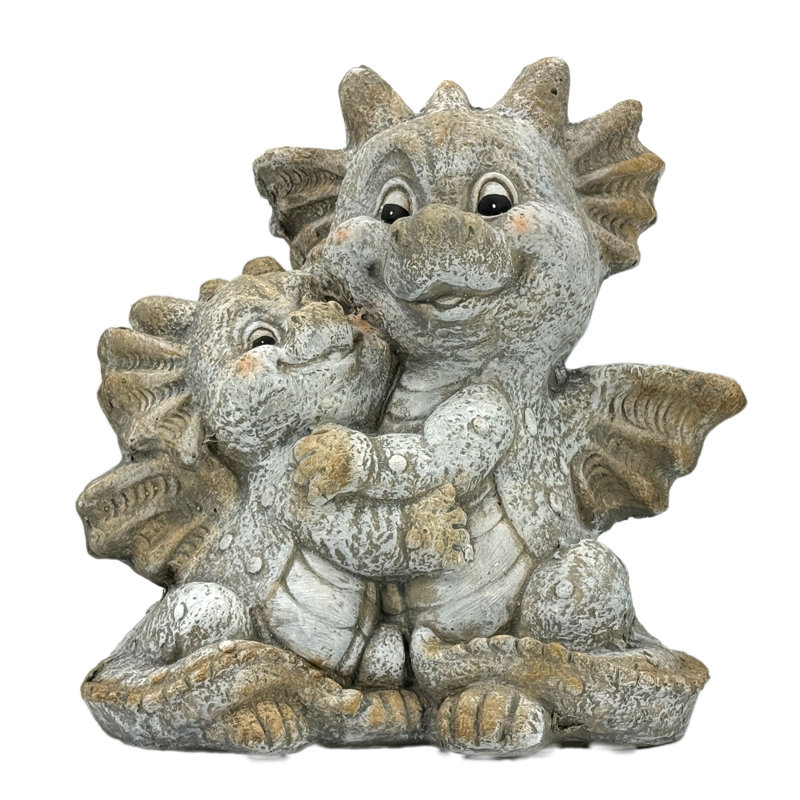 Silvan Dragon Polyresin Garden Statue