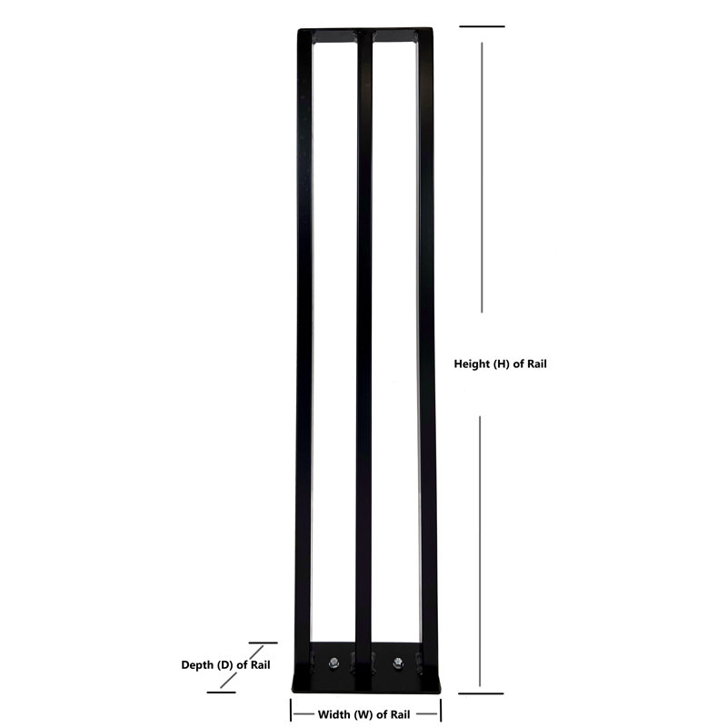 Rampe d'escalier, H 42 po x l 8 po x P 4 po