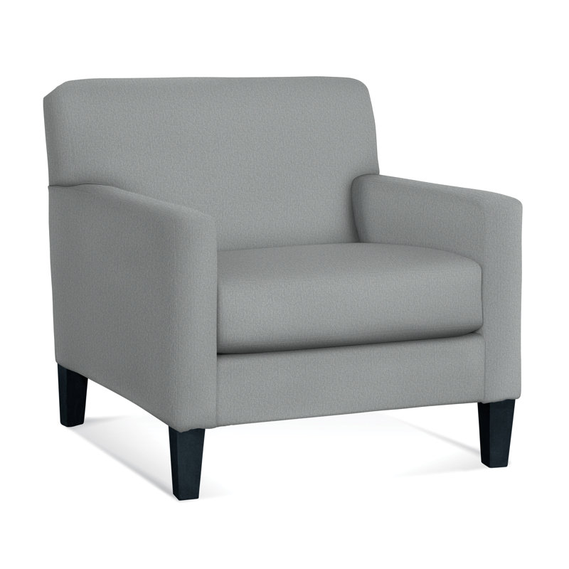 Tampa Armchair, Light Blue Performance Fabric; 0851-55, Frost White
