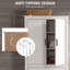 Armoire de rangement autoportante de 64 po à 4 portes avec 3 tablettes réglables-1022201681