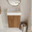 16.5 Inches Modern Floating Bathroom Vanity With Intergrated Ceramic Basin And Storage