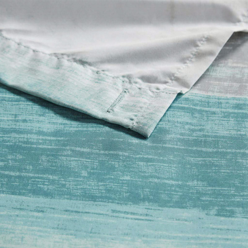Rideau de douche à rayures à rayures turquoise / gris 72 po x 72 po , Gris