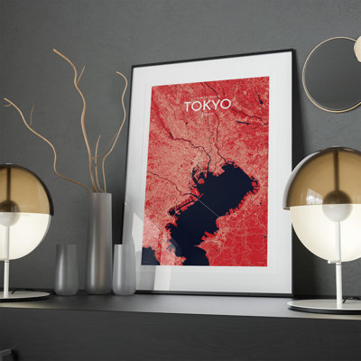 Tokyo City Map In Nautical - No Frame Print