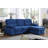 Kipling 97.5" Blue Velvet Fabric Reversible Sleeper Sectional Sofa Chaise-175083709