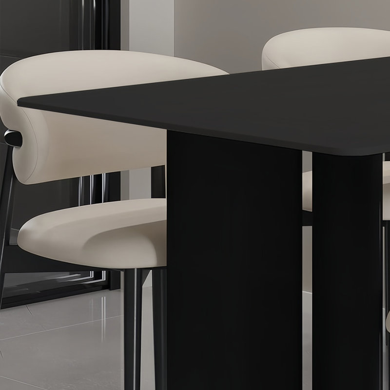 Table et chaise de salle à manger minimaliste moderne, H 29,5 po x L 55,1 po x l 31,4 po