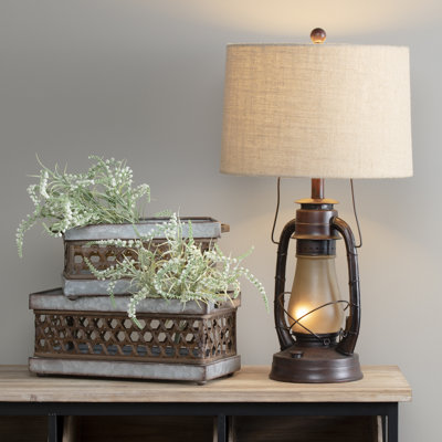 Lampe de table rouge 27 po Lanh