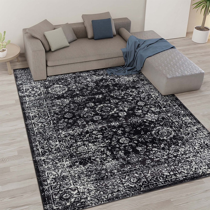 Tapis tissé rétro pour le salon