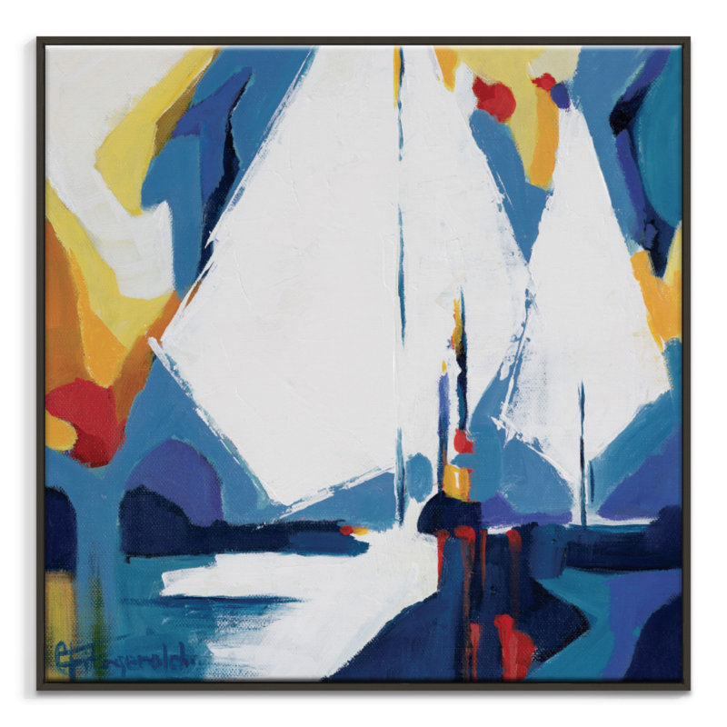Catherine Fitzgerald - Print on Canvas, 76cm H x 76cm W, Black Floater Frame