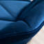 Siège pivotant réglable, velours bleu - mousse haute, rotation à 360 degrés, chaise de bureau avec option de levage, performance, siège pour un confort supérieur