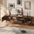 Wood Fashionable TV Stand For 75 Inch Tvs With Soft-Closing And Drop-Down Door, Modern TV Consoles For Living Room And Bedroom