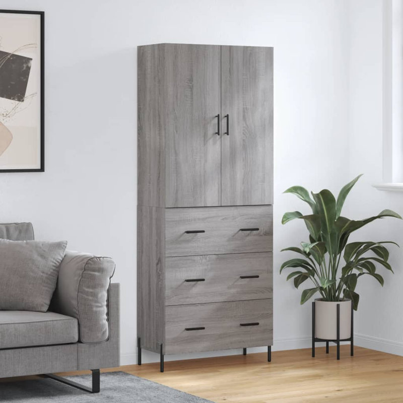 69.5cm Sideboard, Grey Sonoma