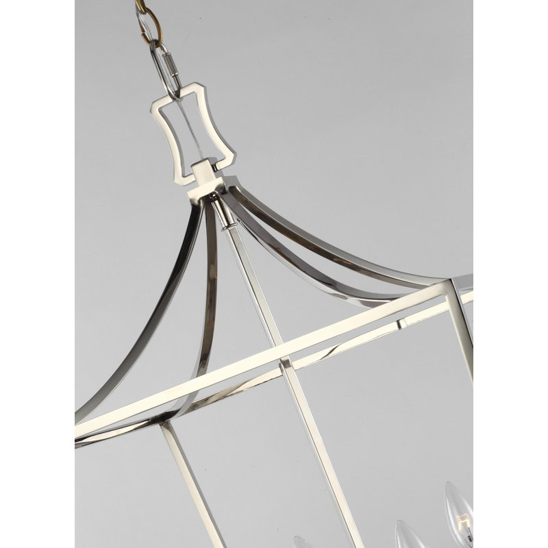 Southold 4 - Light Chandelier, Polished Nickel, 27.62" H x 18" W x 18" D
