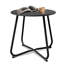 Petite table d'appoint de patio - Table de bout ronde en acier imperméable, résistante aux intempéries et portative pour une utilisation intérieure extérieure, cour de jardin-125541888