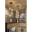 5 - Light Cluster Pendant with Water Pattern Glass for Entryway