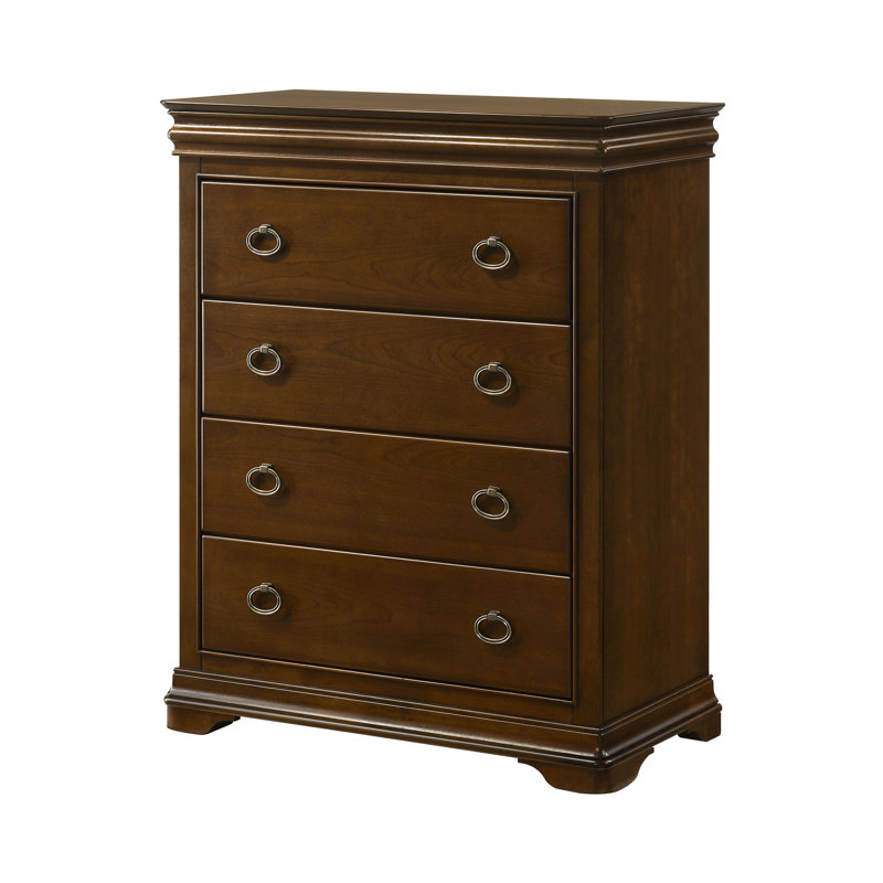 Commode à tiroirs traditionnelle l 40,4 po, brun
