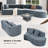 Nargis 2 - Piece 132" Modern Curved Sectional Sofa-262422905-266830434