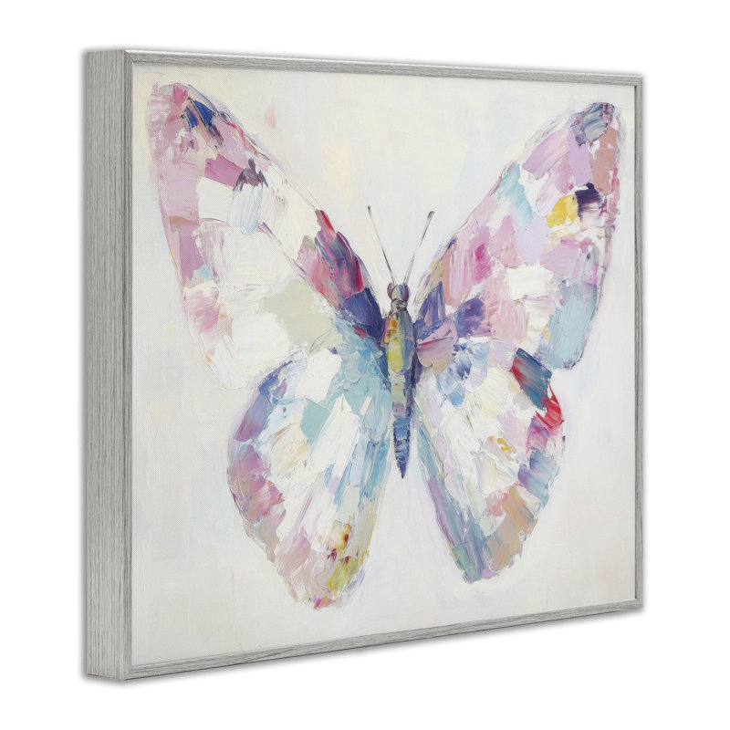 Giclée sur papillon encadré, design par Petal Prints Design, H 16 po x l 20 po, Estampe numérique Farmhouse