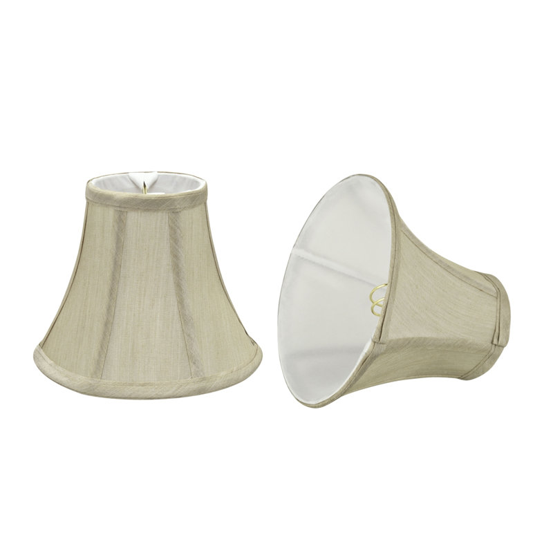 Abat-jour cloche en Similisoie en soie de 5 po (attache), Beige